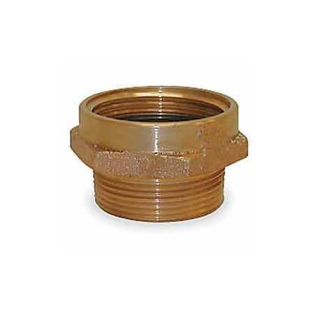 Moon American Fire Hose Female/Male Hose Nipple - 1-1/2 In. NPT Female X 1-1/2 In. NH Male - Brass 357-1561521